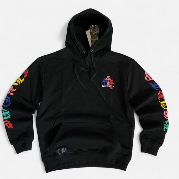 Chrome Hearts Multi Color Cross Cemetery Hoodie Black - size M - Picture 2 of 8